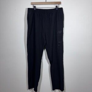 New Balance Men's Black Wind Pants sz Xl  Running Zippered Ankles Athletic